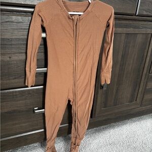 Little Sleepies Chestnut Brown Ribbed PJs - 18/24 months
